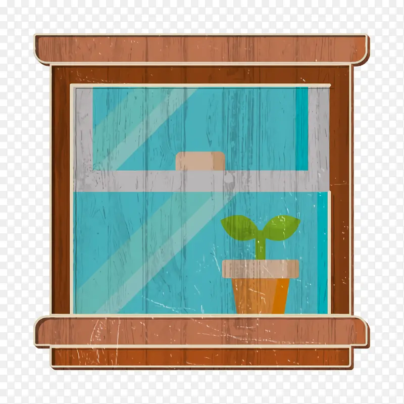 窗户图标 家居用品图标 木材染色