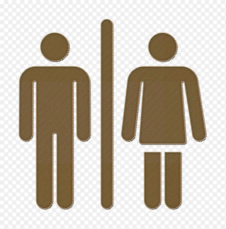 厕所标志 男女通用标志 免版税