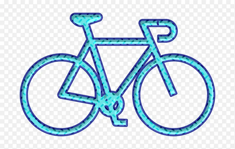 自行车图标 道路图标 自行车