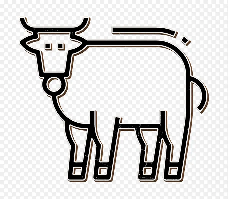 农场图标 奶牛图标 徽标
