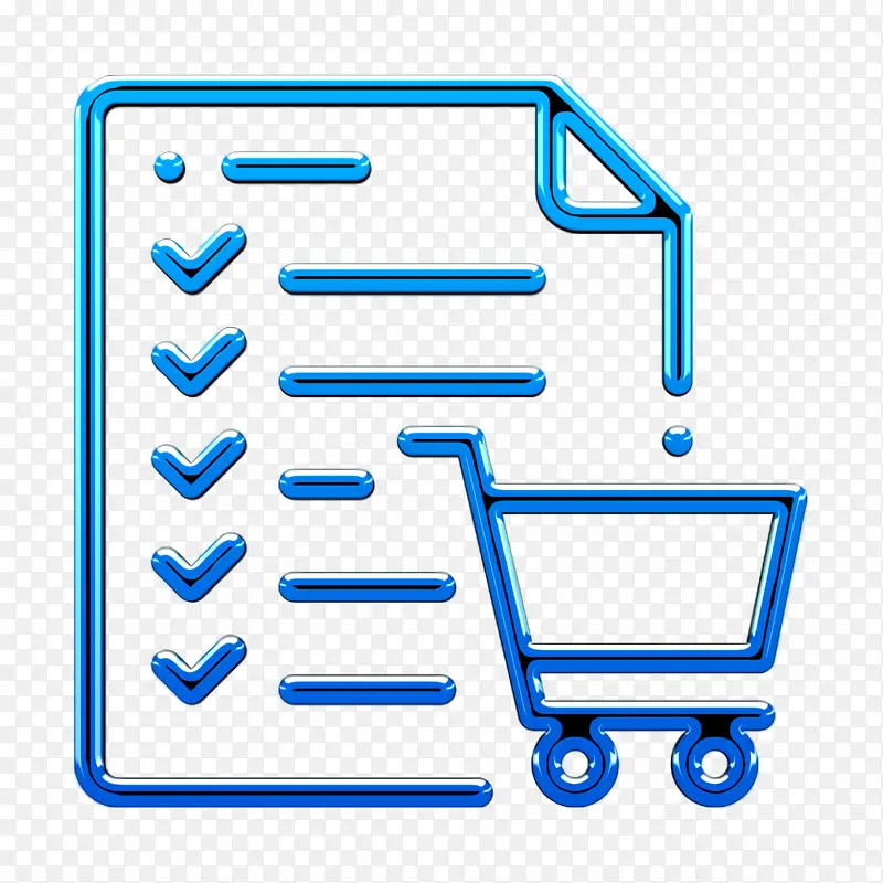 清单图标 购物清单图标 电子商务图标