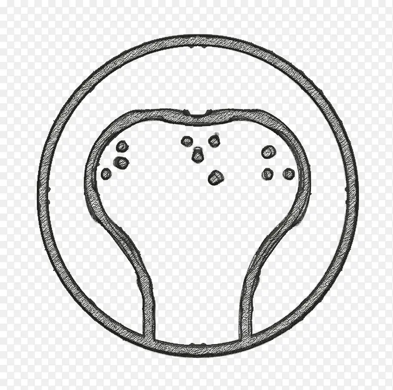 医疗套装图标 骨骼图标 线条艺术