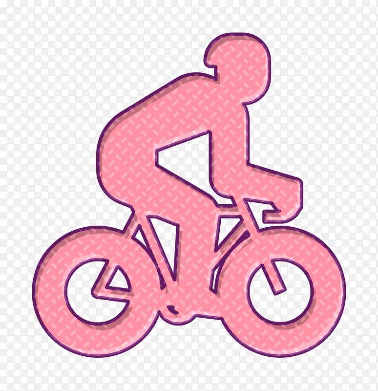自行车图标 体育器材 卡通