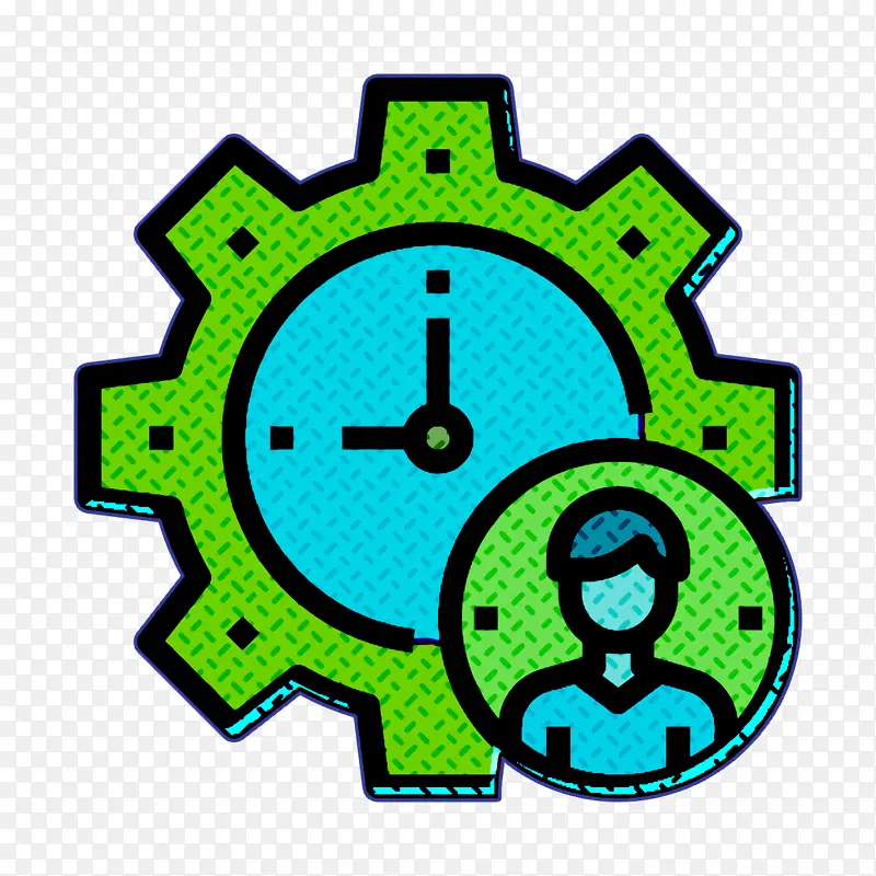 时钟图标 商业概念图标 时间管理图标