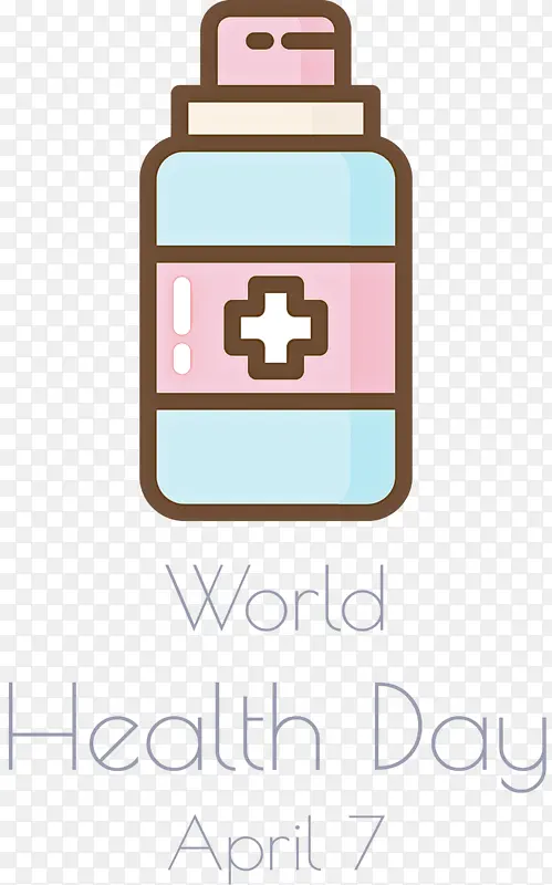 世界卫生日 徽标 绘图