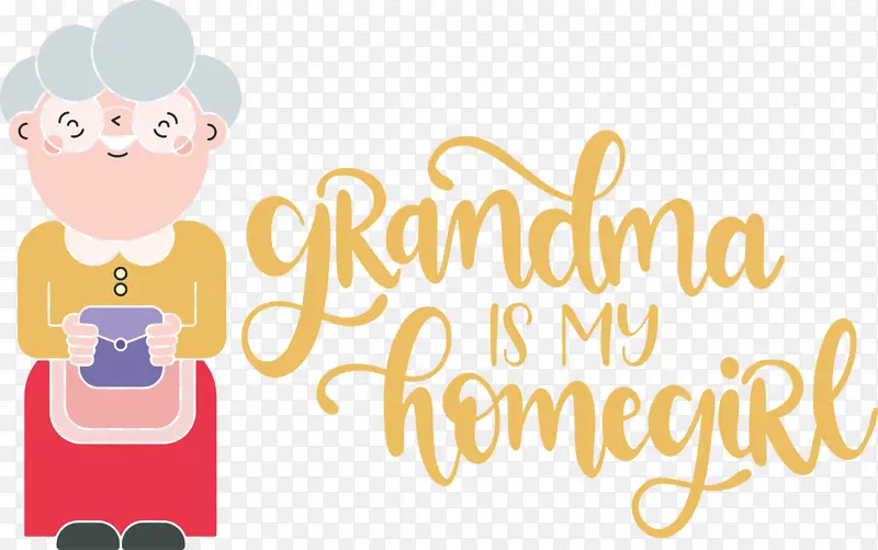 奶奶 标志 卡通