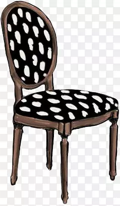手绘白色斑纹椅子