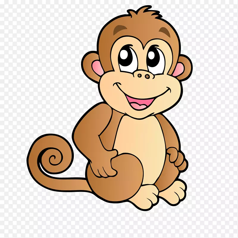 卡通可爱的小猴子设计