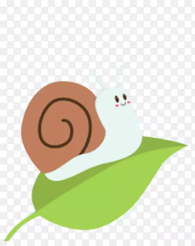 蜗牛 叶子 绿叶