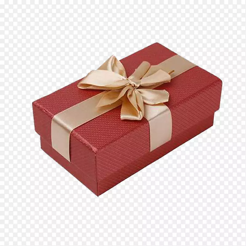 丝带红色礼物盒盒型