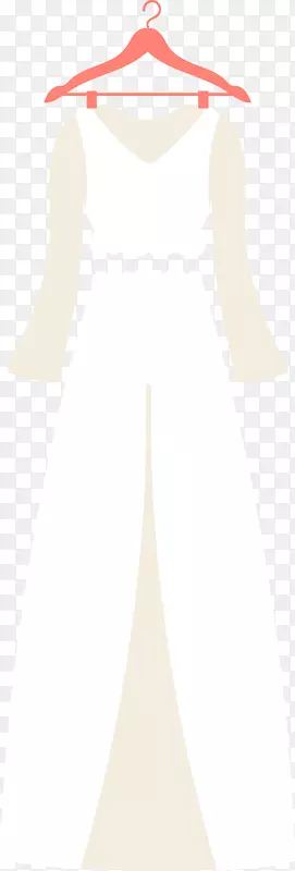矢量白色长裙素材图