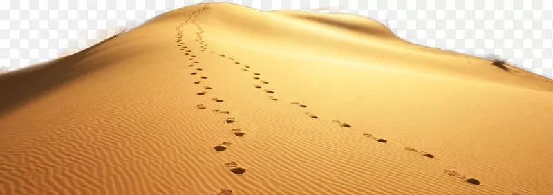 沙漠上的脚印元素