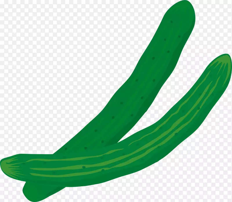 卡通手绘蔬菜装饰海报设计黄瓜