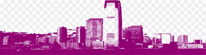紫色简约大楼