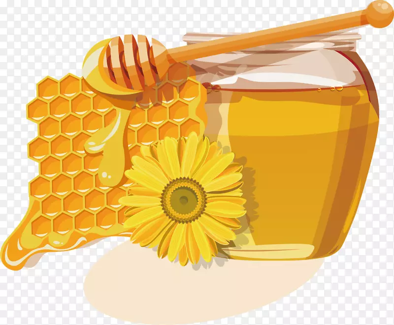黄色蜂蜜设计素材