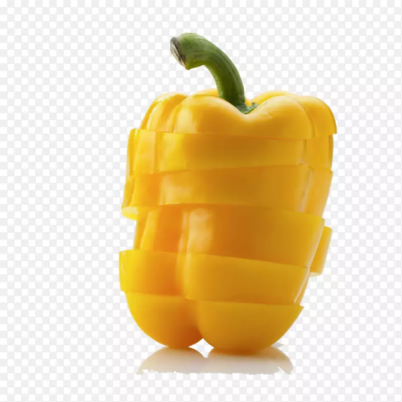 黄色彩椒辣椒实物