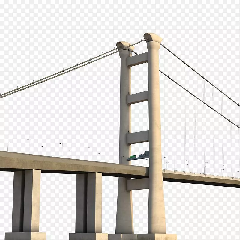 石墩灰色铁桥大铁索桥