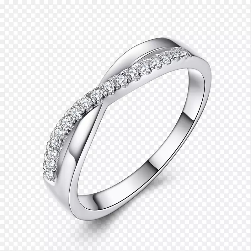 莫桑钻戒锆石交叉戒指钻石