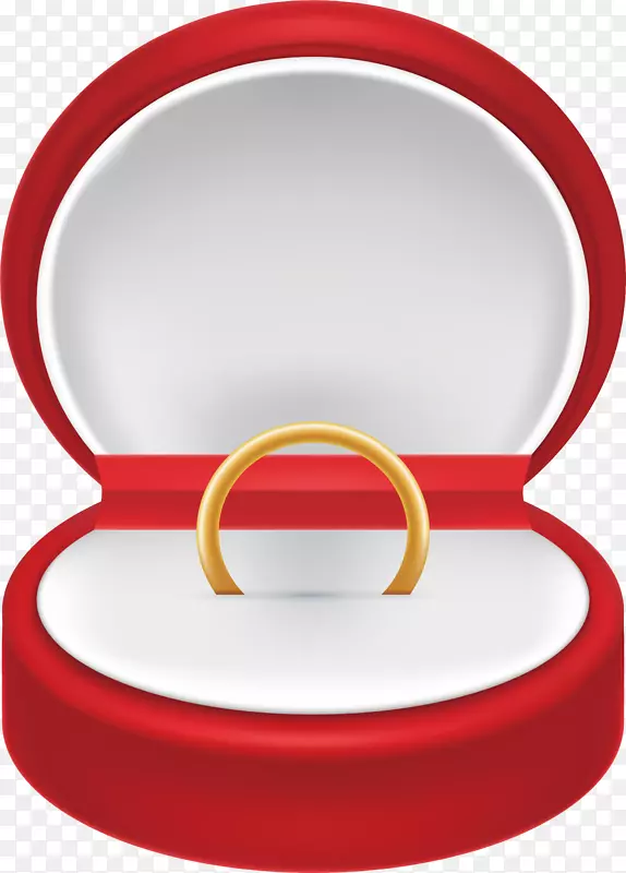 红色首饰盒结婚戒指