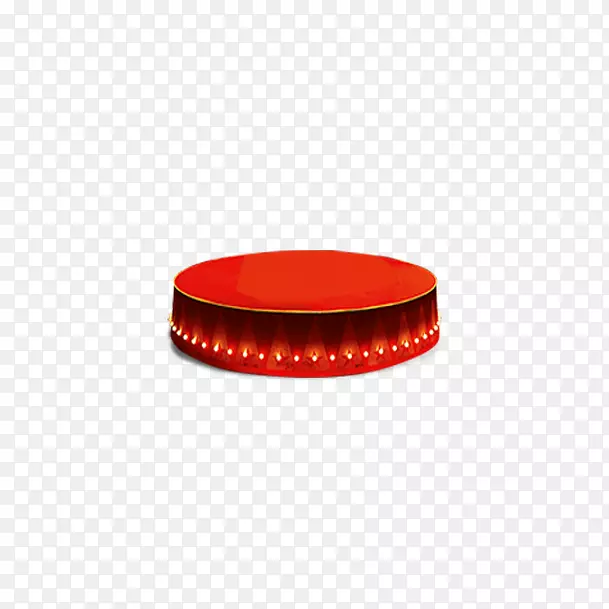 红色 圆形舞台