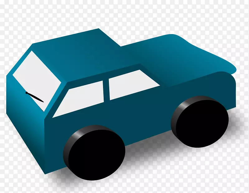 折纸蓝色小汽车