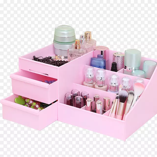 女性粉色化妆盒