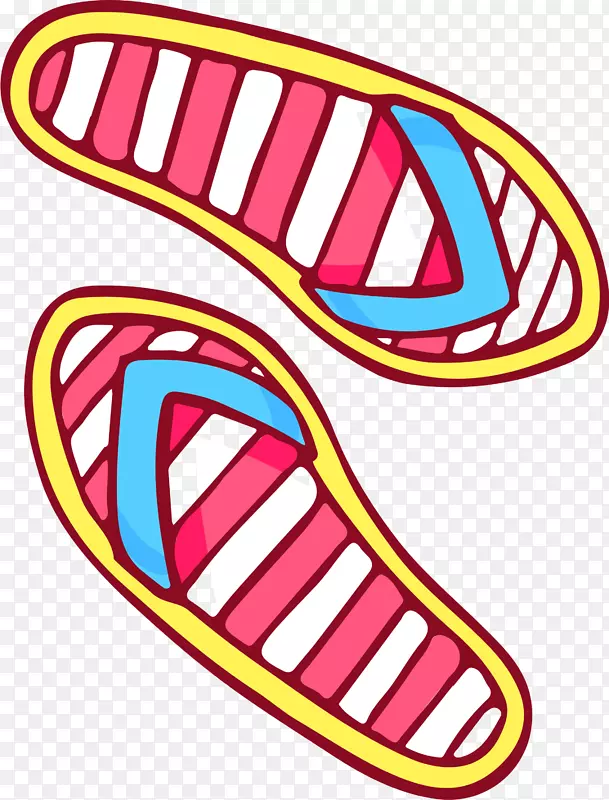 粉色简约卡通拖鞋