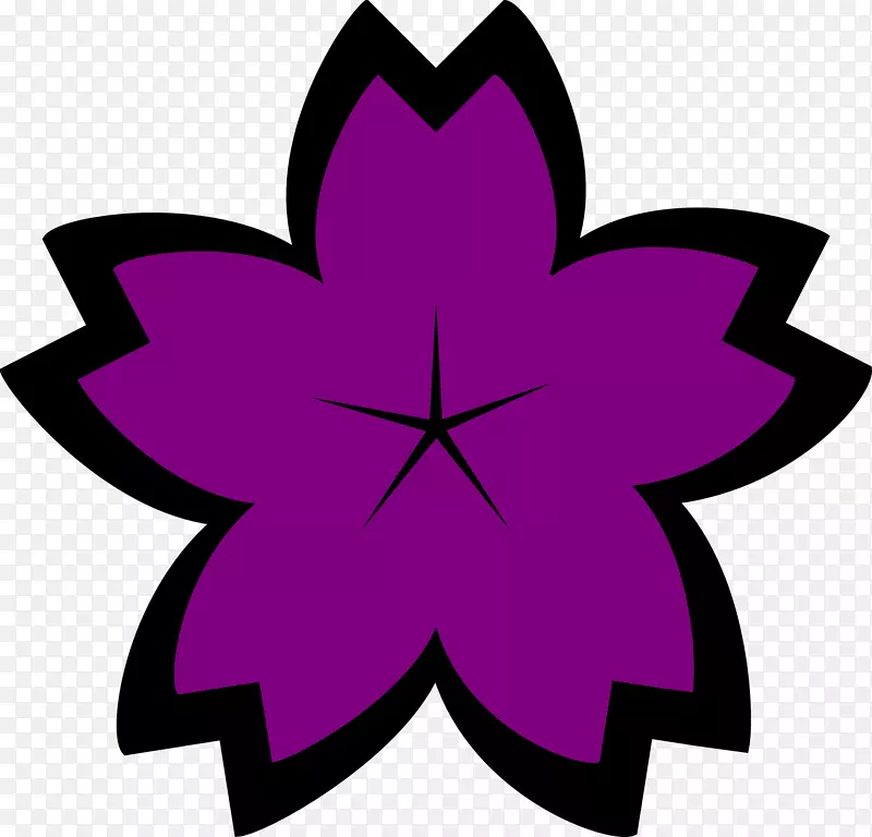 紫色五瓣花