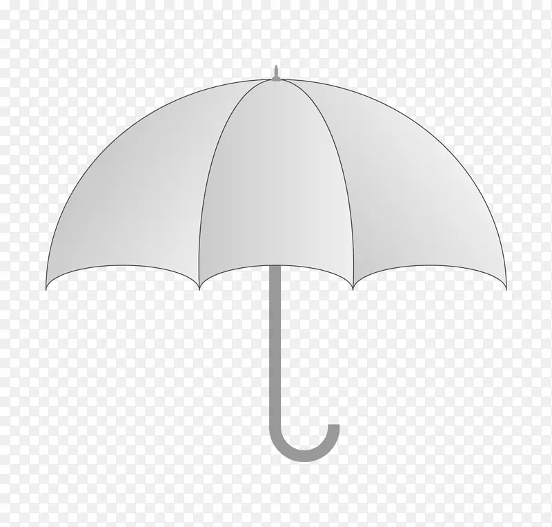 手绘卡通灰色雨伞