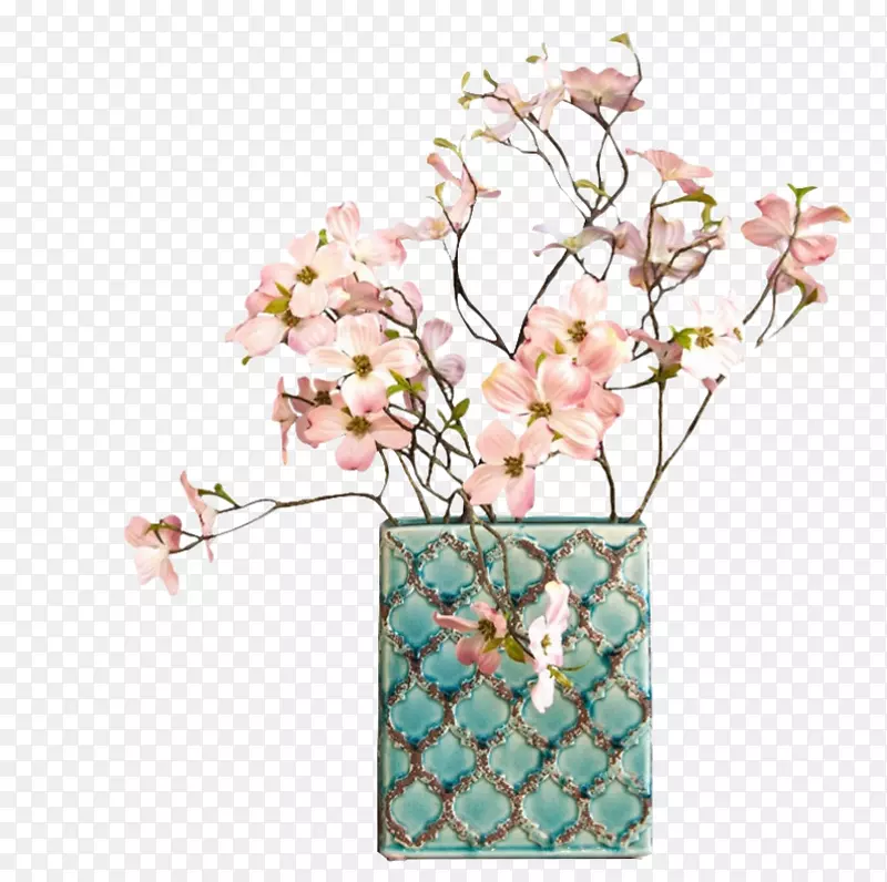 粉色花朵创意设计花瓶