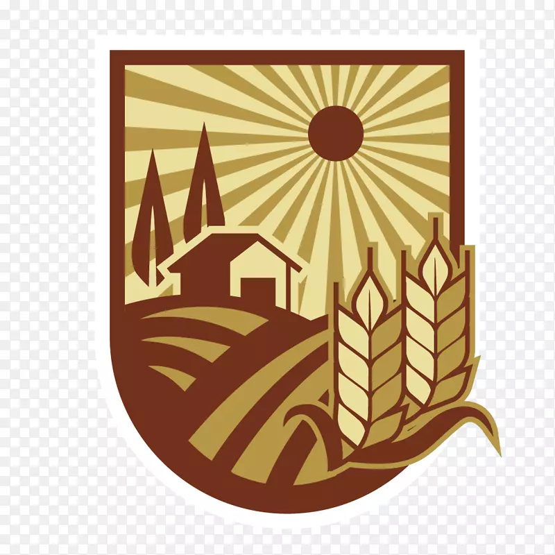 农业稻田麦穗大麦logo