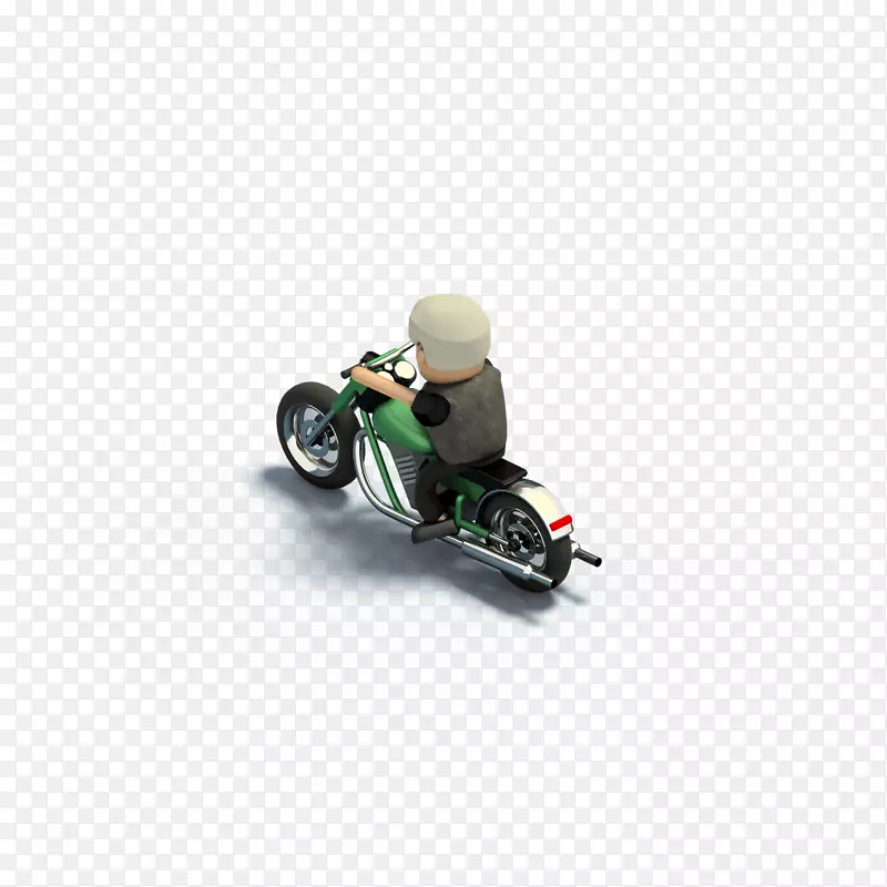 骑着摩托车的小人