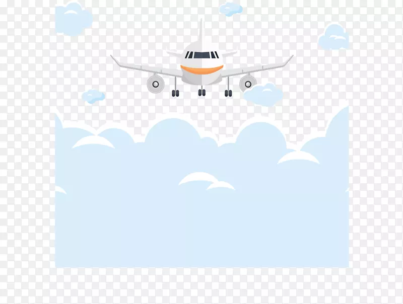 空中飞行的白色飞机