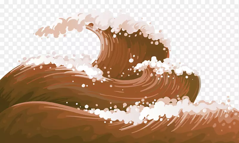 棕色简约海浪边框纹理