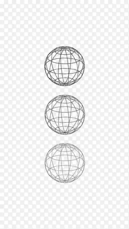 三个镂空线条球体