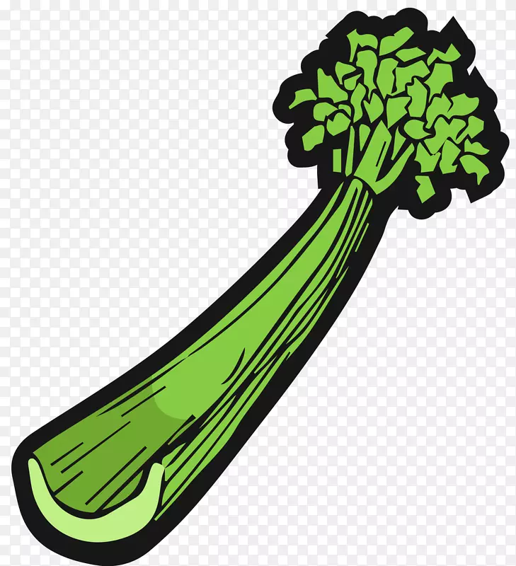 切开的卡通蔬菜芹菜
