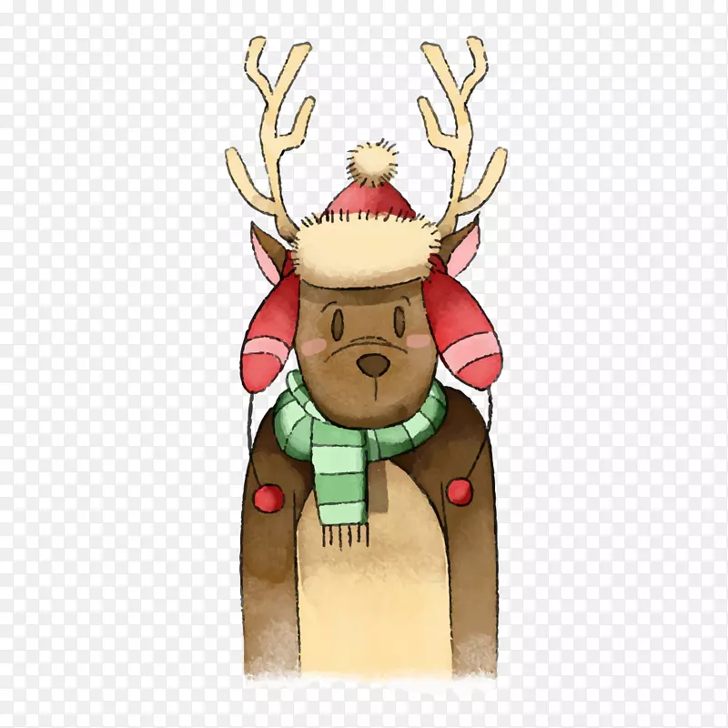 圣诞节小鹿矢量图装饰