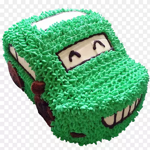 绿色生日汽车蛋糕