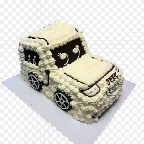 白色jeep汽车蛋糕