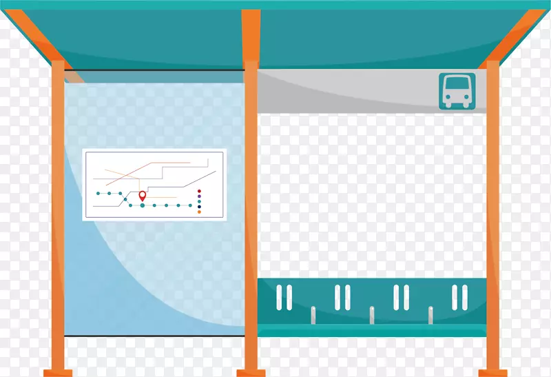 公交站牌矢量素材