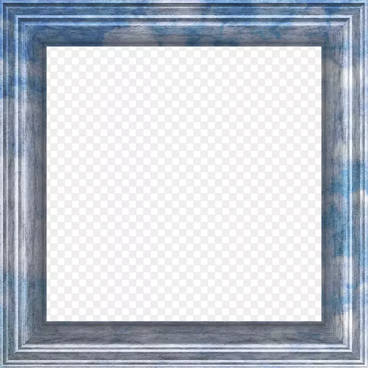 蓝色木质相框