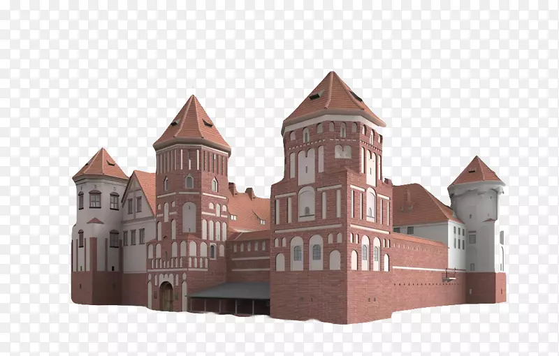 城堡红色砖头欧式皇宫