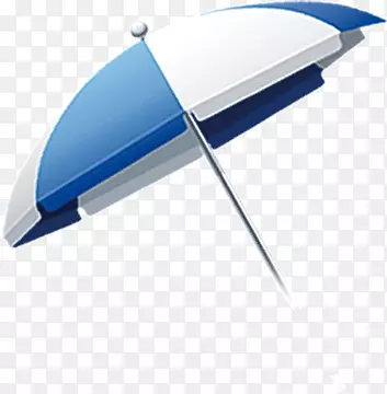 蓝白相间清新雨伞