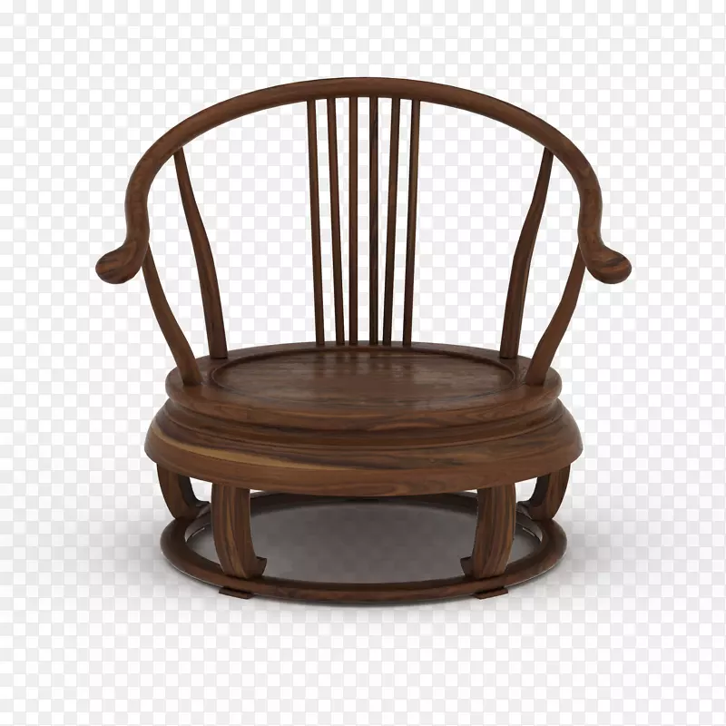 圆形中式复古简单圈椅