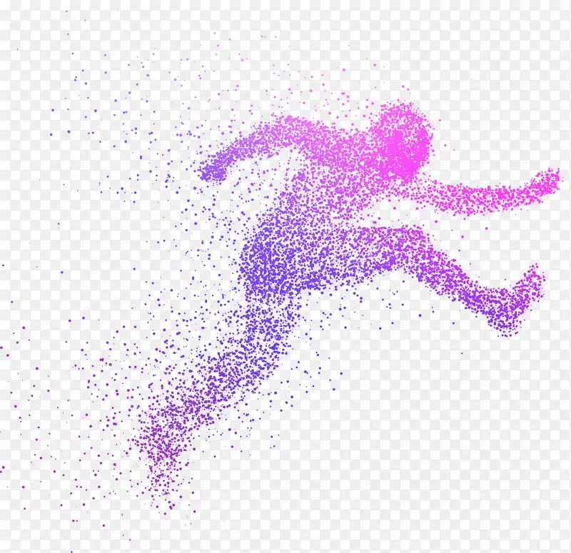 跳远紫色人体运动好看热血透明图