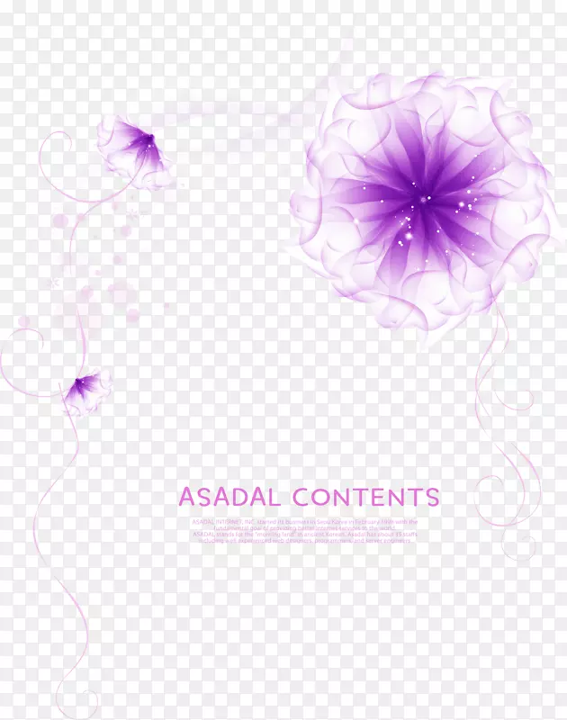 紫色透明花朵图案