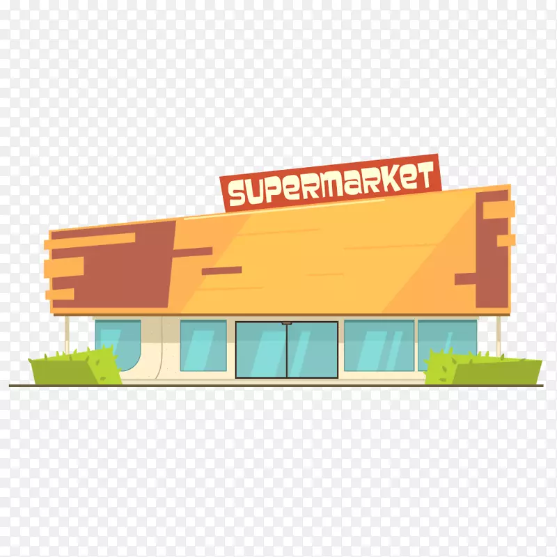 超市购物超市门店图标设计素材