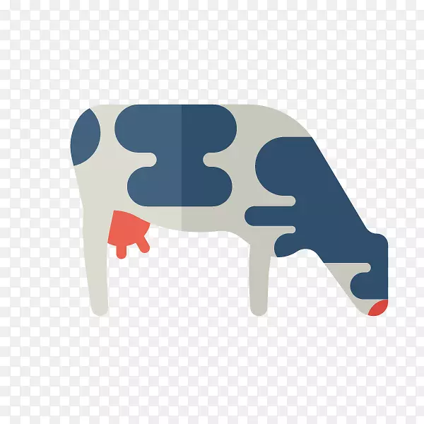 卡通扁平奶牛动物