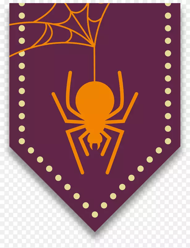 蜘蛛网紫色标签