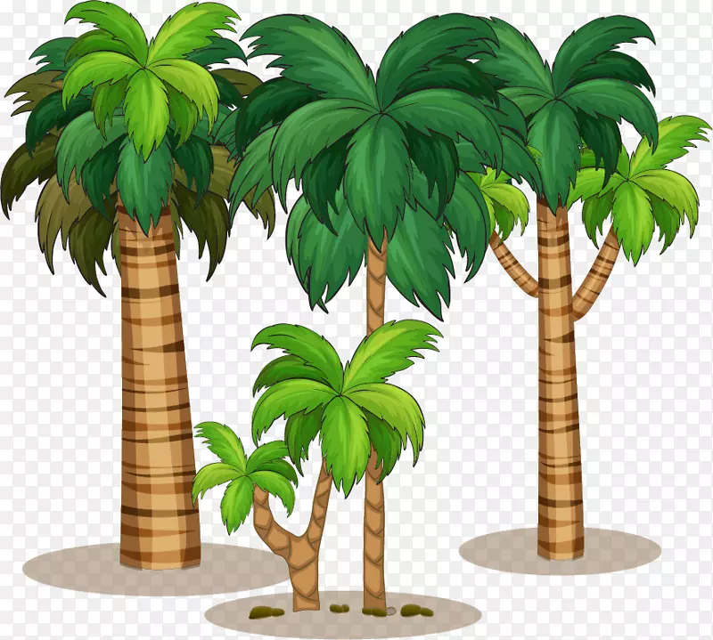 海滩海报椰子树PNG矢量素材
